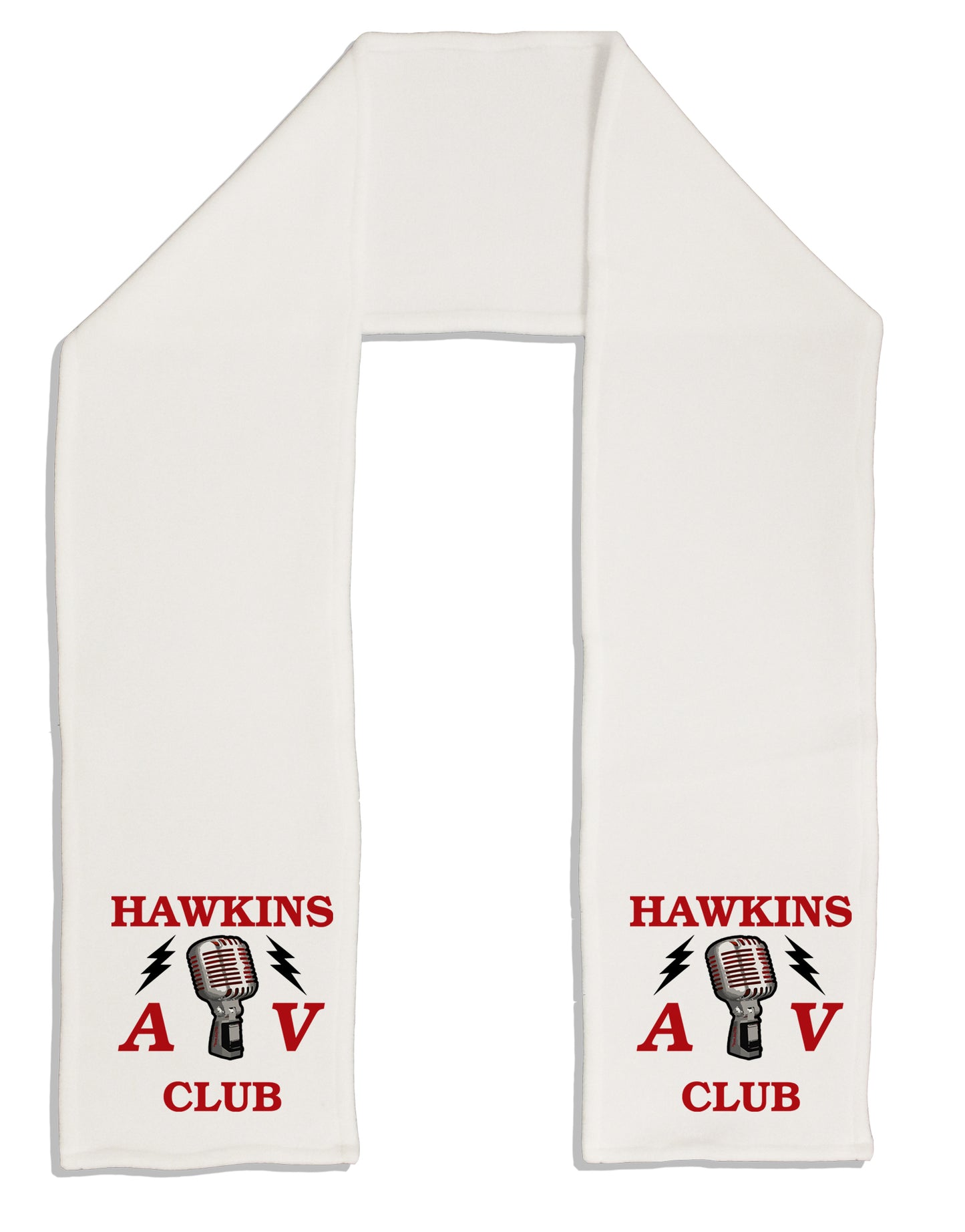 Hawkins AV Club Adult Fleece 64" Scarf by TooLoud-TooLoud-White-One-Size-Adult-Davson Sales