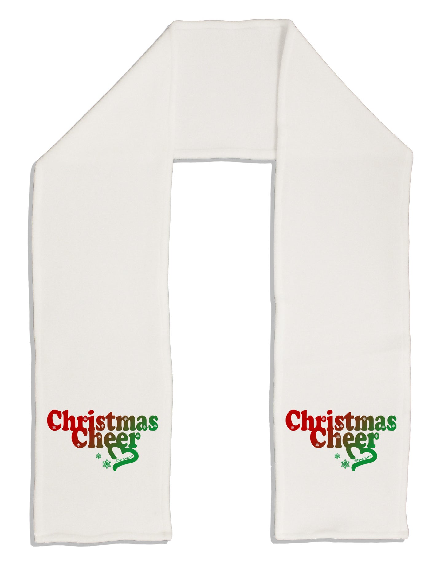 Christmas Cheer Color Adult Fleece 64" Scarf-TooLoud-White-One-Size-Adult-Davson Sales