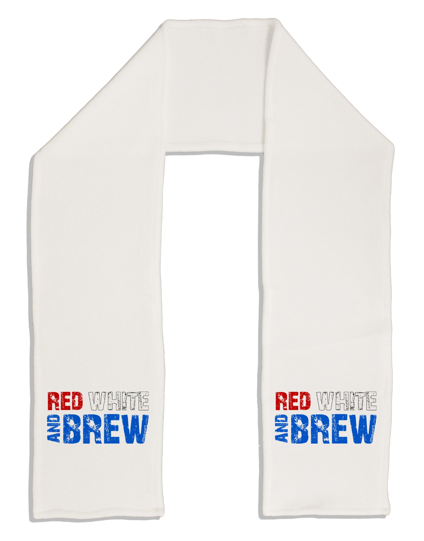 Red White and Brew Color Adult Fleece 64" Scarf by TooLoud-TooLoud-White-One-Size-Adult-Davson Sales