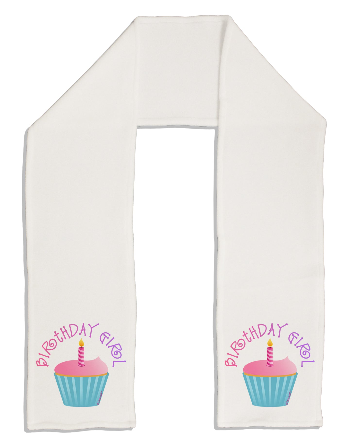 Birthday Girl - Candle Cupcake Adult Fleece 64" Scarf by TooLoud-TooLoud-White-One-Size-Adult-Davson Sales
