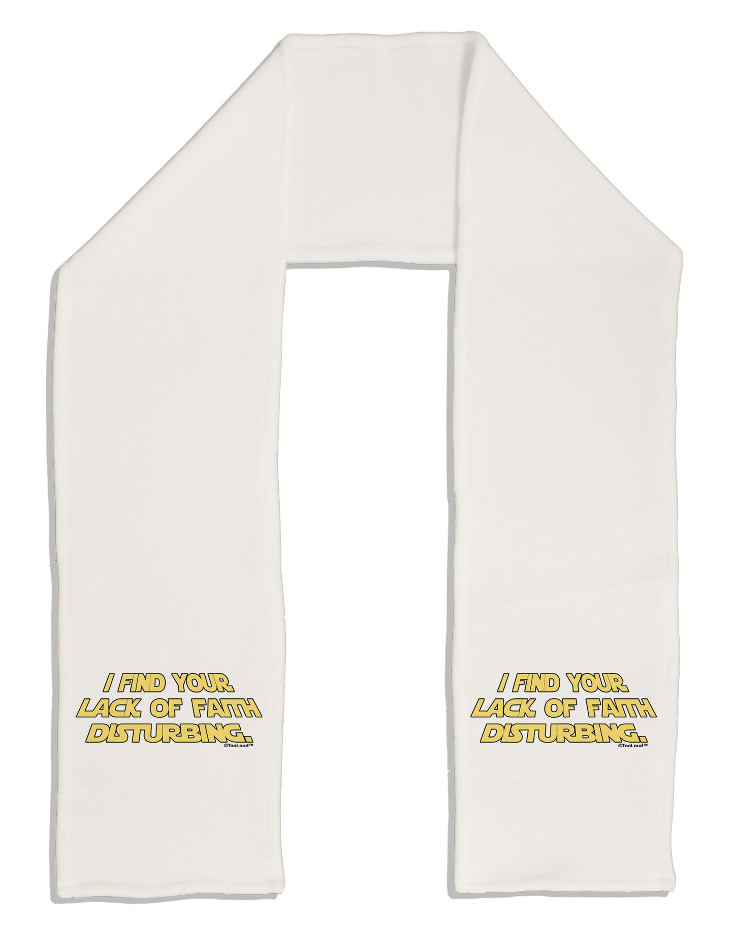 Lack of Faith Adult Fleece 64" Scarf-TooLoud-White-One-Size-Adult-Davson Sales