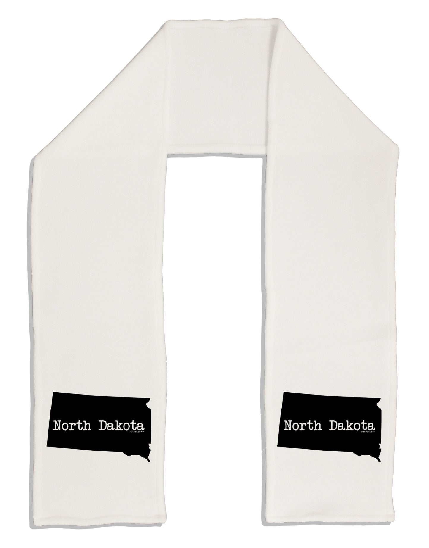 North Dakota - United States Shape Adult Fleece 64" Scarf by TooLoud-TooLoud-White-One-Size-Adult-Davson Sales