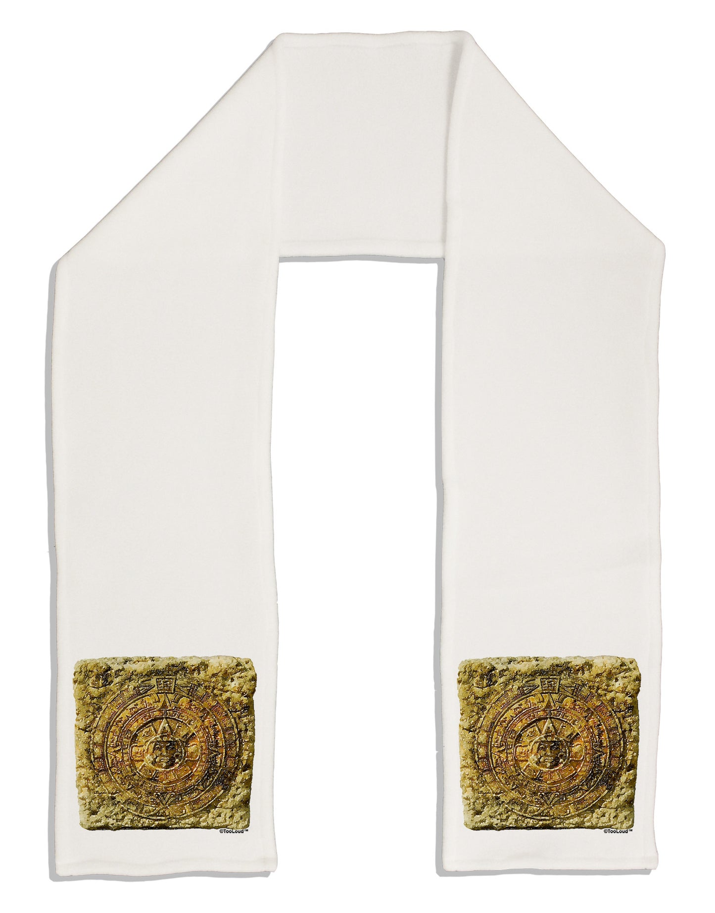 Stone Carving Sepia Adult Fleece 64" Scarf-TooLoud-White-One-Size-Adult-Davson Sales