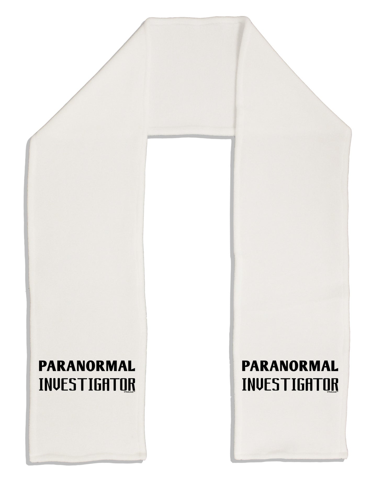 Paranormal Investigator Adult Fleece 64" Scarf-TooLoud-White-One-Size-Adult-Davson Sales