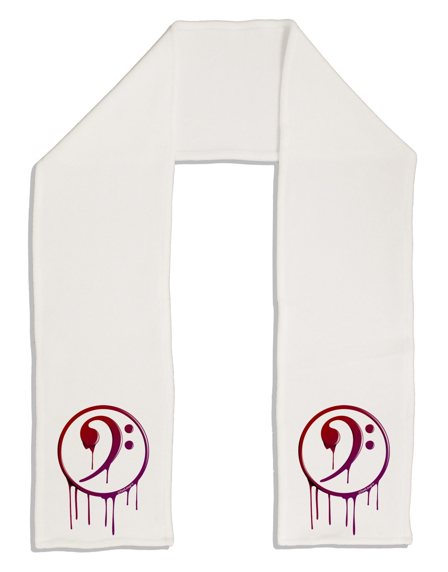 Dripping Bass Symbol Adult Fleece 64" Scarf-TooLoud-White-One-Size-Adult-Davson Sales