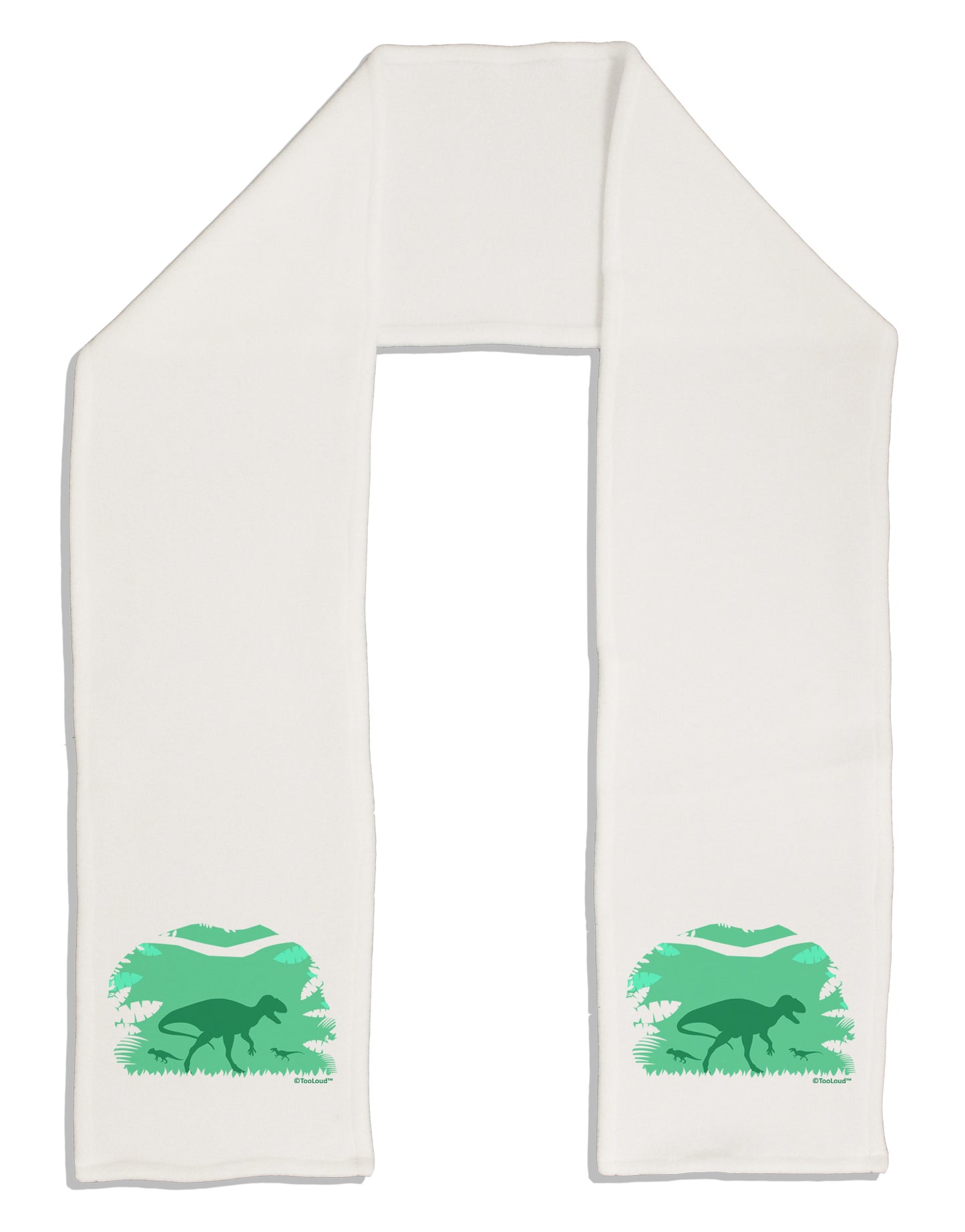 Dinosaur Silhouettes - Jungle Adult Fleece 64" Scarf by TooLoud-TooLoud-White-One-Size-Adult-Davson Sales