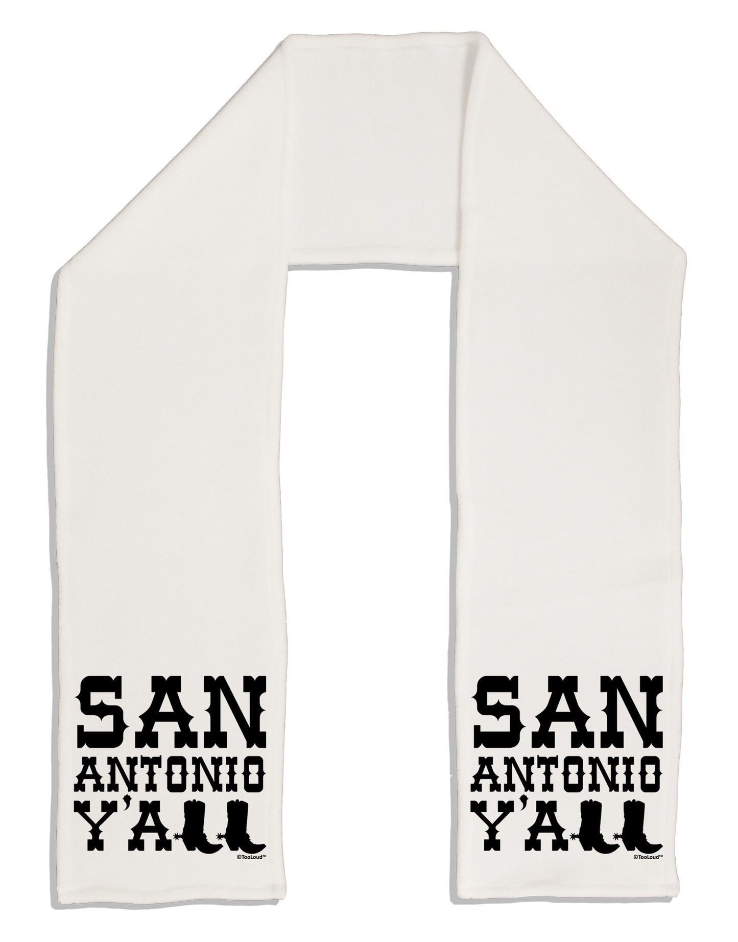 San Antonio Y'all - Boots - Texas Pride Adult Fleece 64" Scarf by TooLoud-TooLoud-White-One-Size-Adult-Davson Sales