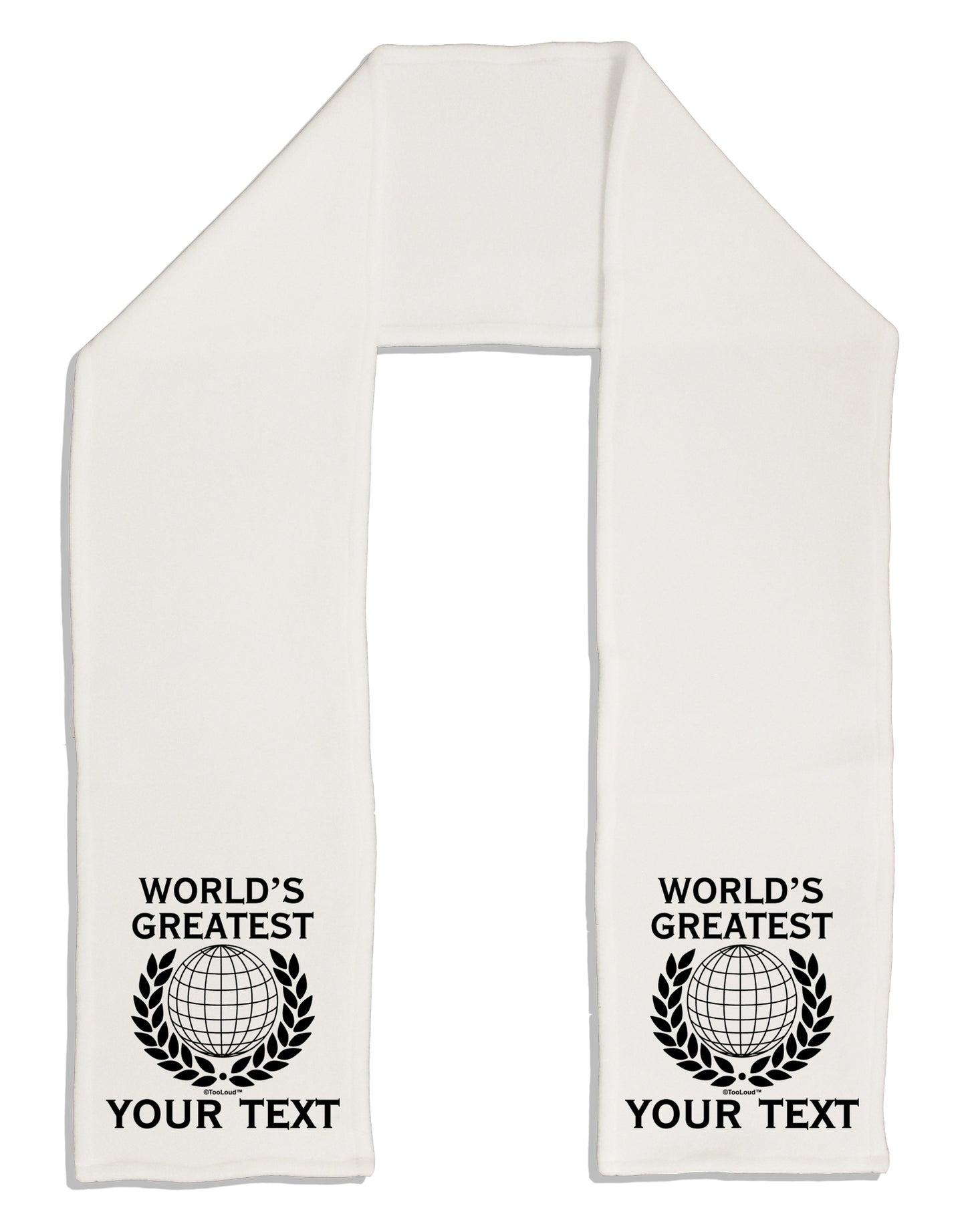Personalized Worlds Greatest Adult Fleece 64" Scarf by TooLoud-TooLoud-White-One-Size-Adult-Davson Sales
