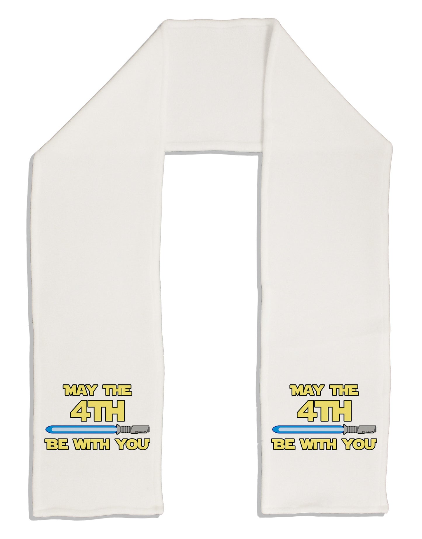4th Be With You Beam Sword 2 Adult Fleece 64" Scarf-TooLoud-White-One-Size-Adult-Davson Sales