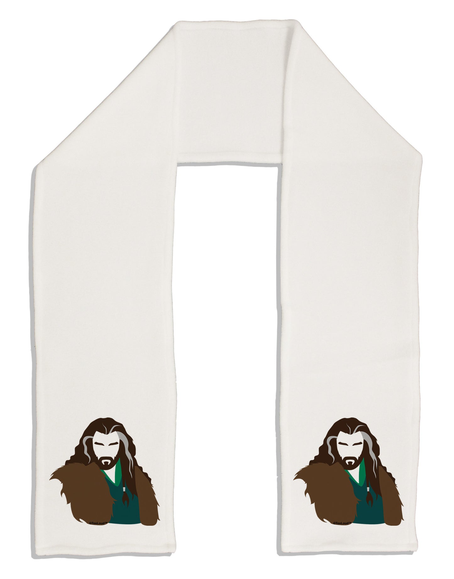 Dwarf King Adult Fleece 64" Scarf-TooLoud-White-One-Size-Adult-Davson Sales