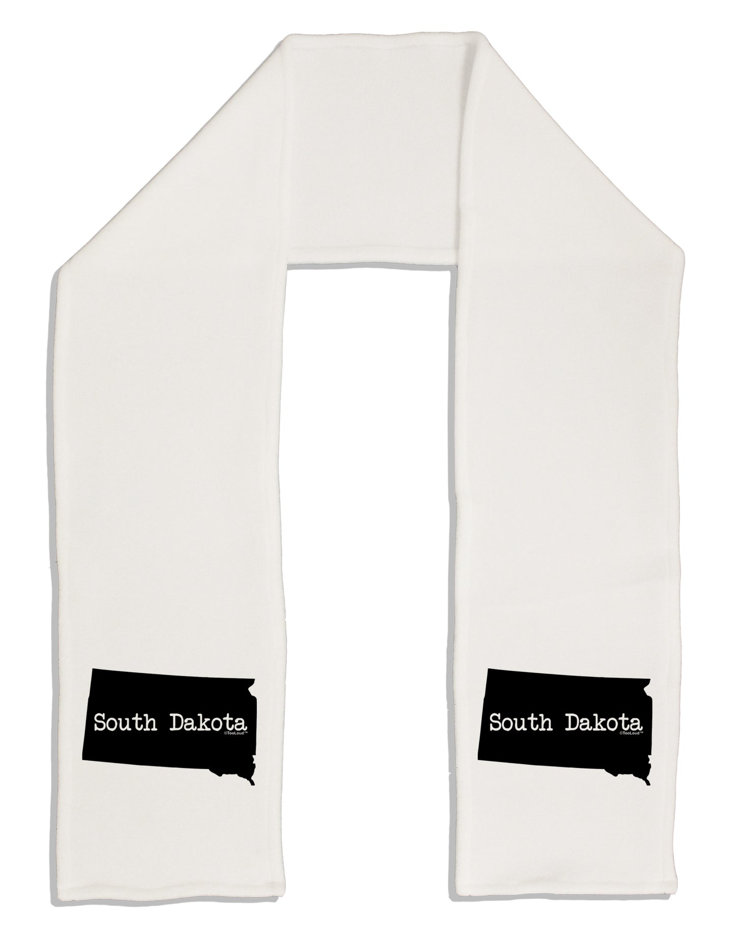 South Dakota - United States Shape Adult Fleece 64" Scarf by TooLoud-TooLoud-White-One-Size-Adult-Davson Sales