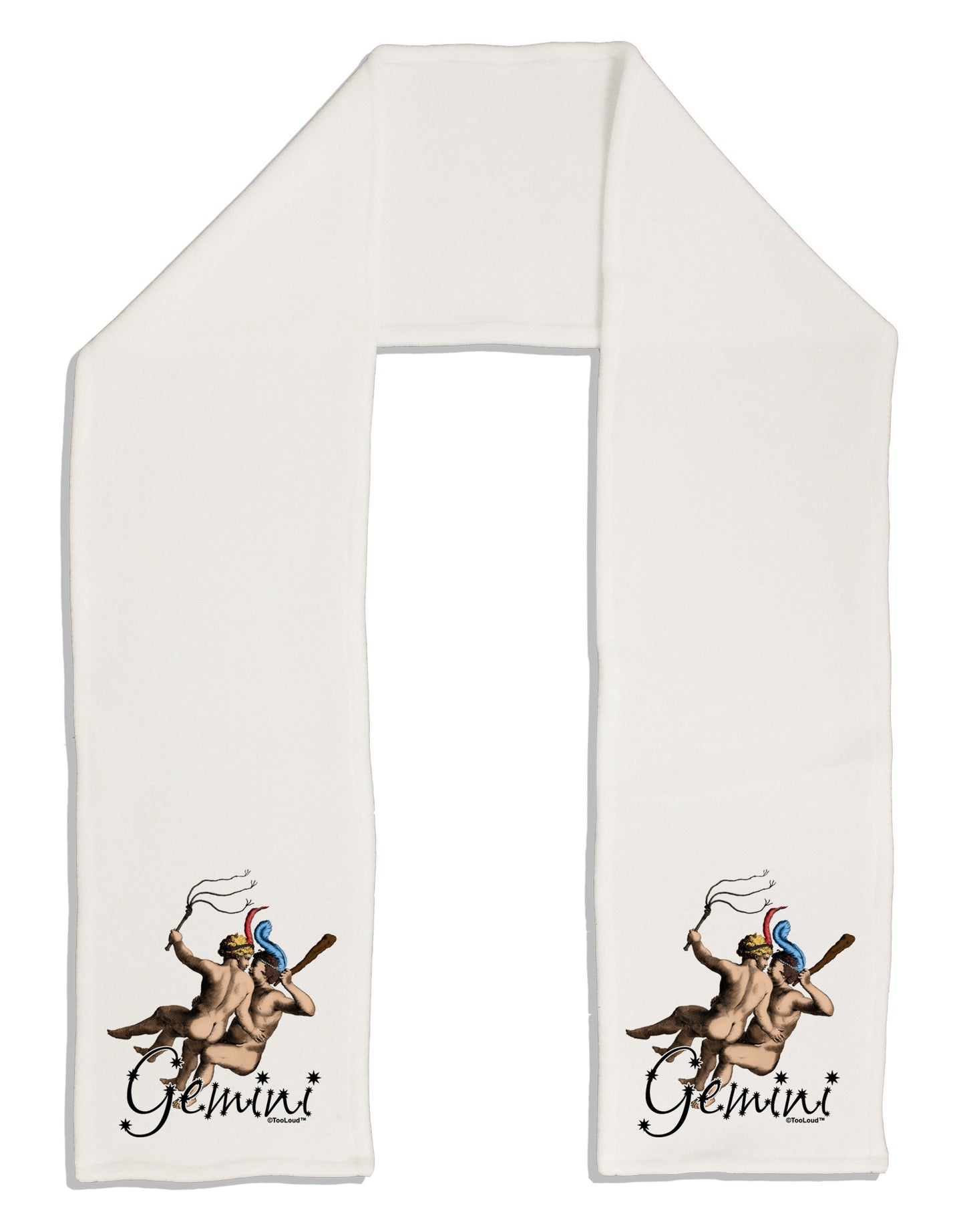 Gemini Illustration Color Adult Fleece 64" Scarf-TooLoud-White-One-Size-Adult-Davson Sales