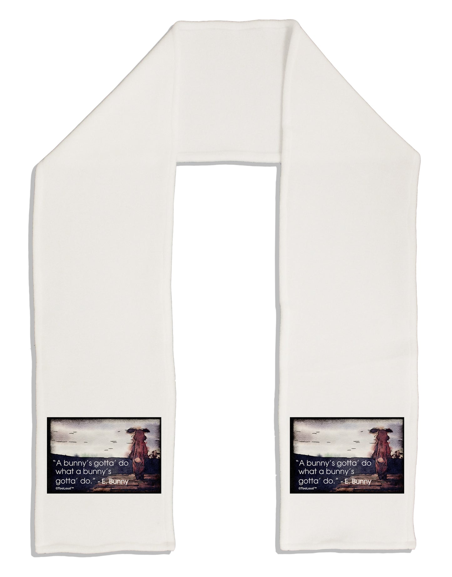 A Bunny's Gotta Do - Easter Bunny Adult Fleece 64" Scarf by TooLoud-TooLoud-White-One-Size-Adult-Davson Sales