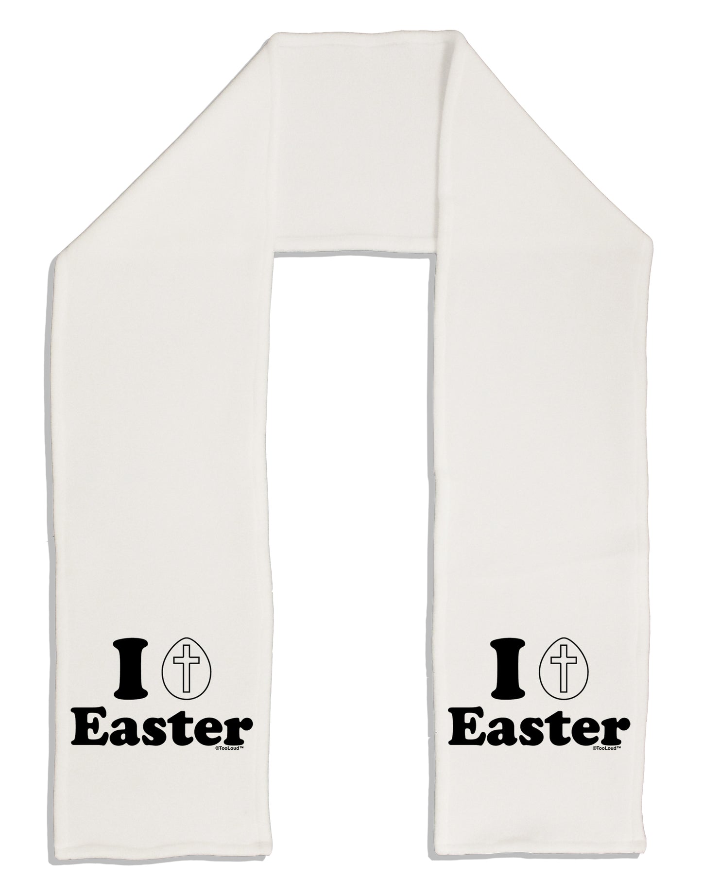 I Egg Cross Easter Design Adult Fleece 64" Scarf by TooLoud-TooLoud-White-One-Size-Adult-Davson Sales