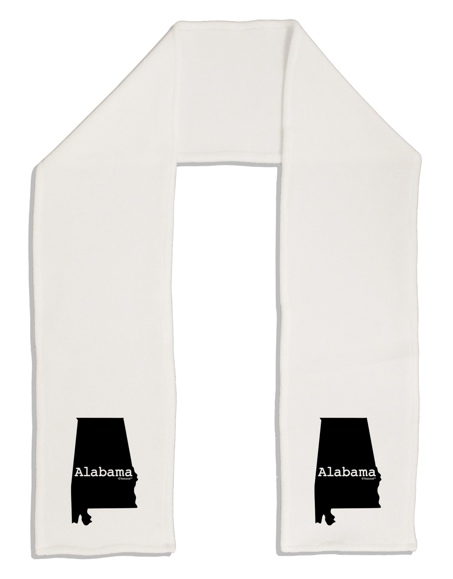 Alabama - United States Shape Adult Fleece 64" Scarf by TooLoud-TooLoud-White-One-Size-Adult-Davson Sales