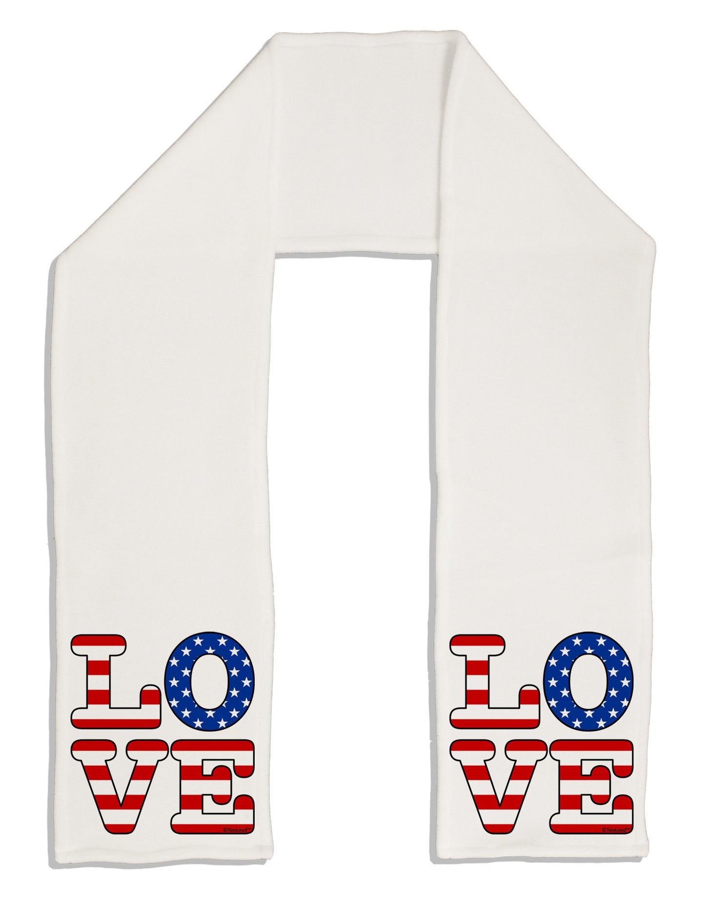 American Love Design Adult Fleece 64" Scarf by TooLoud-TooLoud-White-One-Size-Adult-Davson Sales