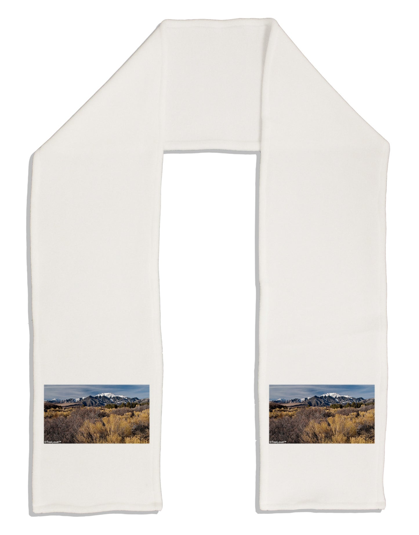 Mountain Forest Park Adult Fleece 64" Scarf-TooLoud-White-One-Size-Adult-Davson Sales