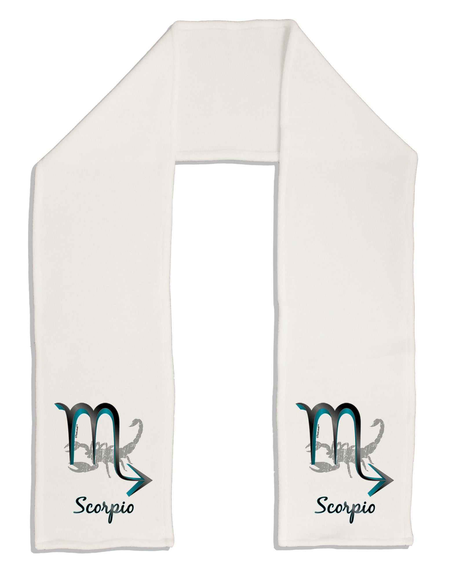 Scorpio Symbol Adult Fleece 64" Scarf-TooLoud-White-One-Size-Adult-Davson Sales