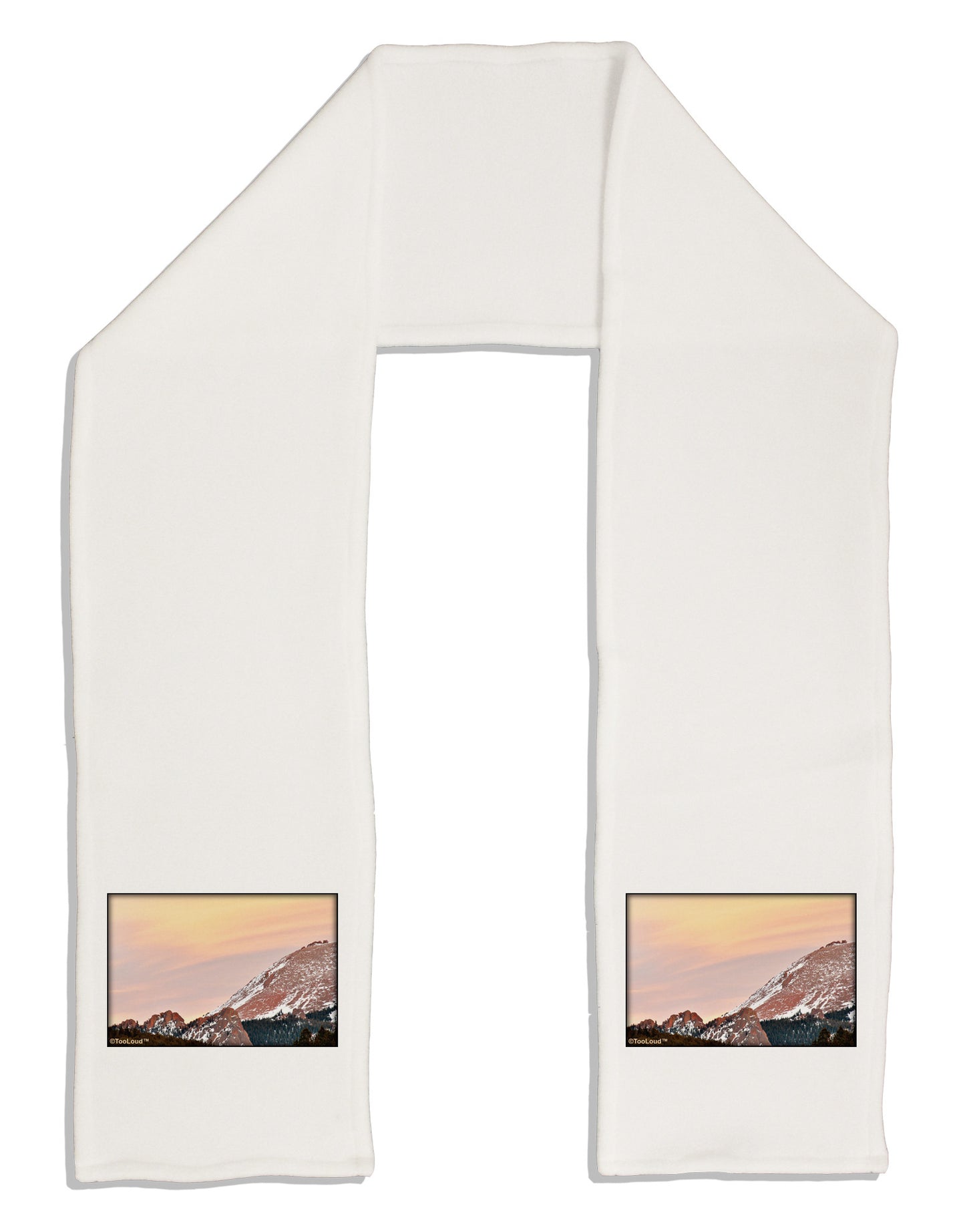 CO Sunset Cliffs Adult Fleece 64" Scarf-TooLoud-White-One-Size-Adult-Davson Sales