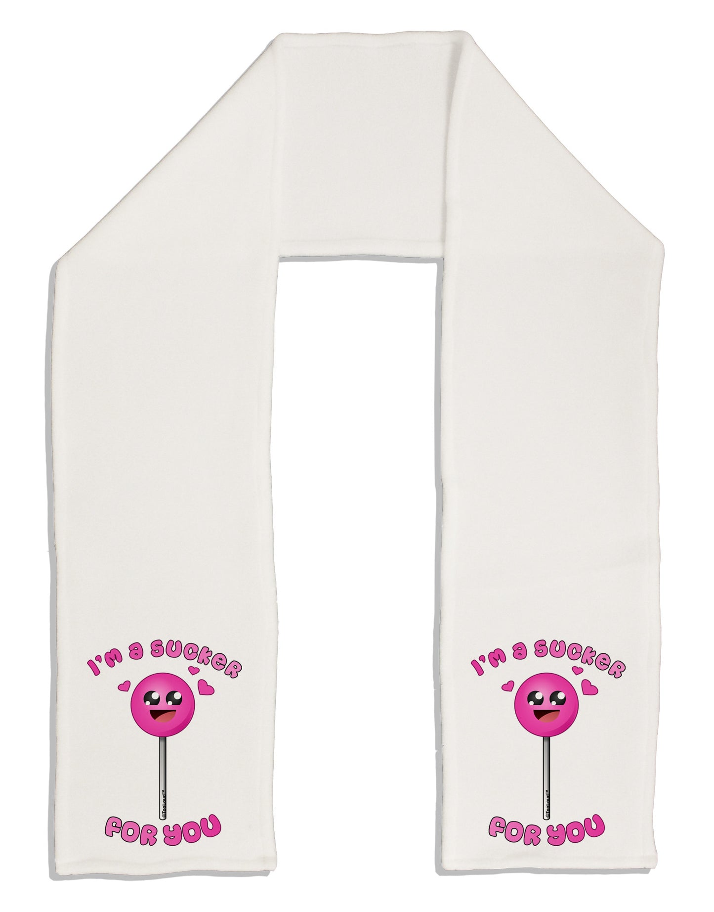 Sucker For You Adult Fleece 64" Scarf-TooLoud-White-One-Size-Adult-Davson Sales
