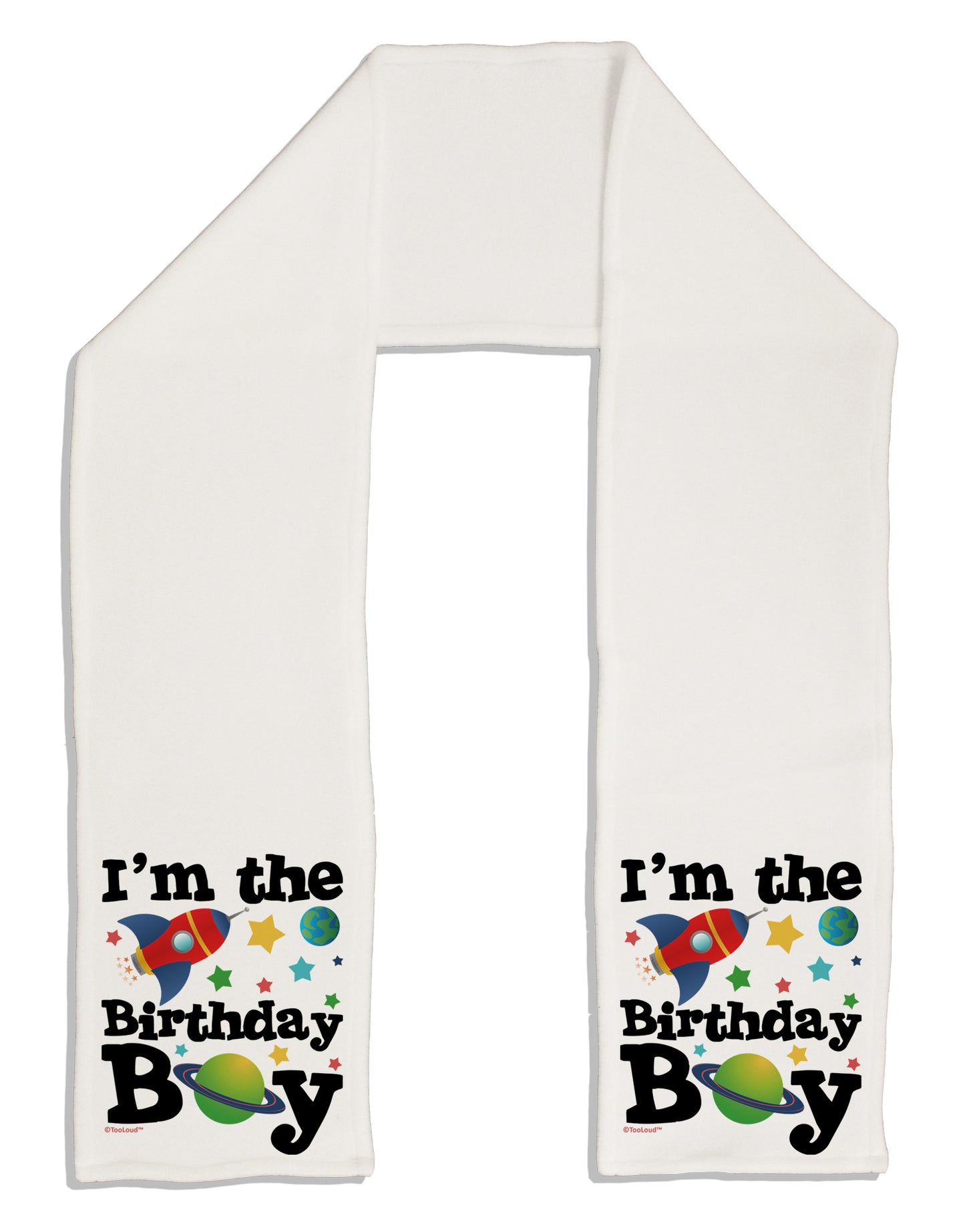 I'm the Birthday Boy - Outer Space Design Adult Fleece 64" Scarf by TooLoud-TooLoud-White-One-Size-Adult-Davson Sales