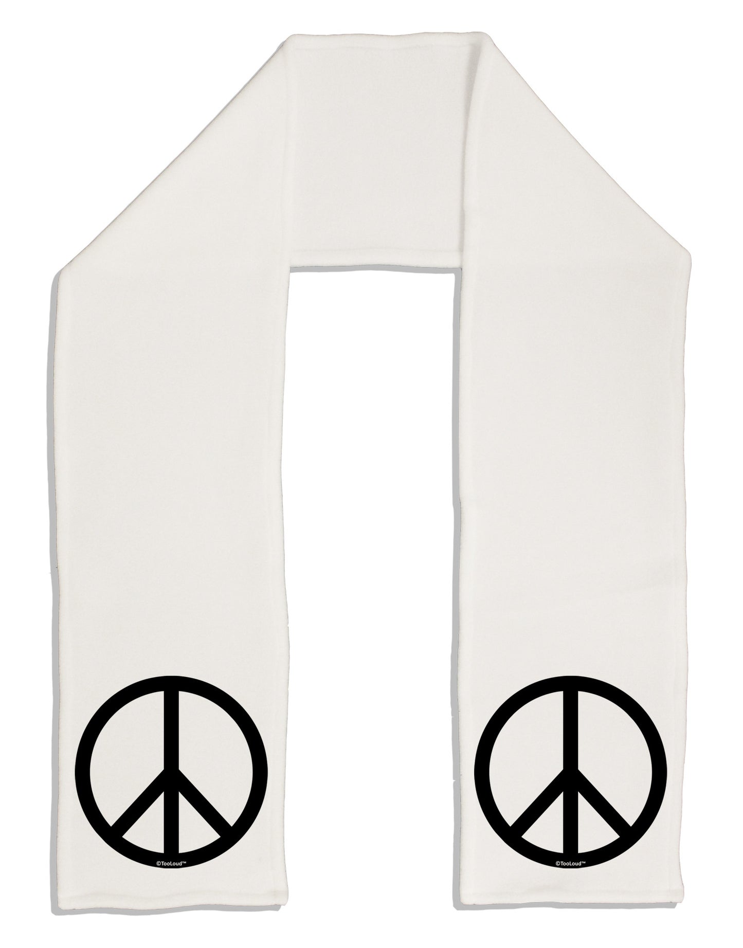 Peace Sign Symbol Adult Fleece 64" Scarf-TooLoud-White-One-Size-Adult-Davson Sales