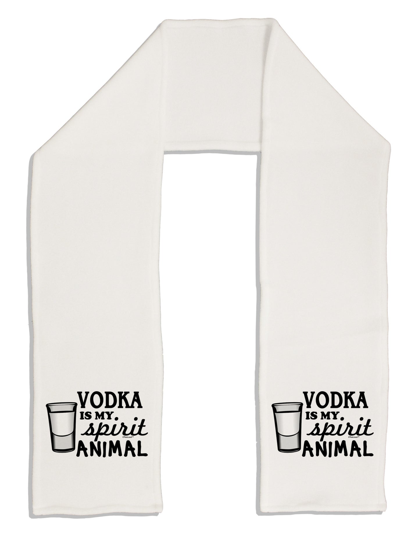 Vodka Is My Spirit Animal Adult Fleece 64" Scarf-TooLoud-White-One-Size-Adult-Davson Sales