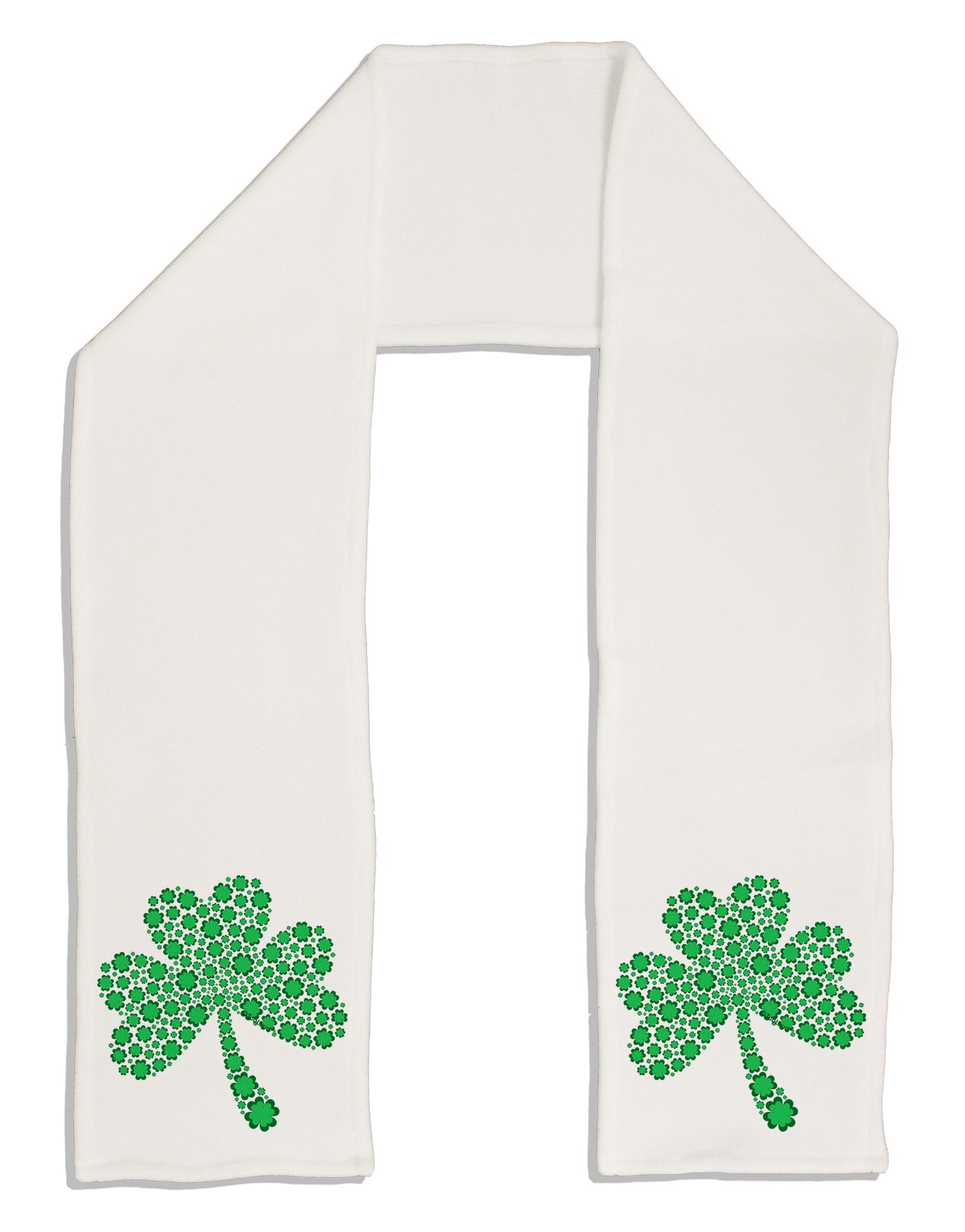 St. Patrick's Day Shamrock Design - Shamrocks Adult Fleece 64" Scarf by TooLoud-TooLoud-White-One-Size-Adult-Davson Sales