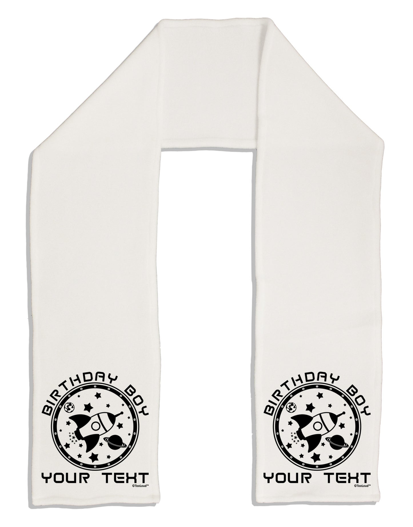 Personalized Birthday Boy Space with Customizable Name Adult Fleece 64" Scarf-TooLoud-White-One-Size-Adult-Davson Sales