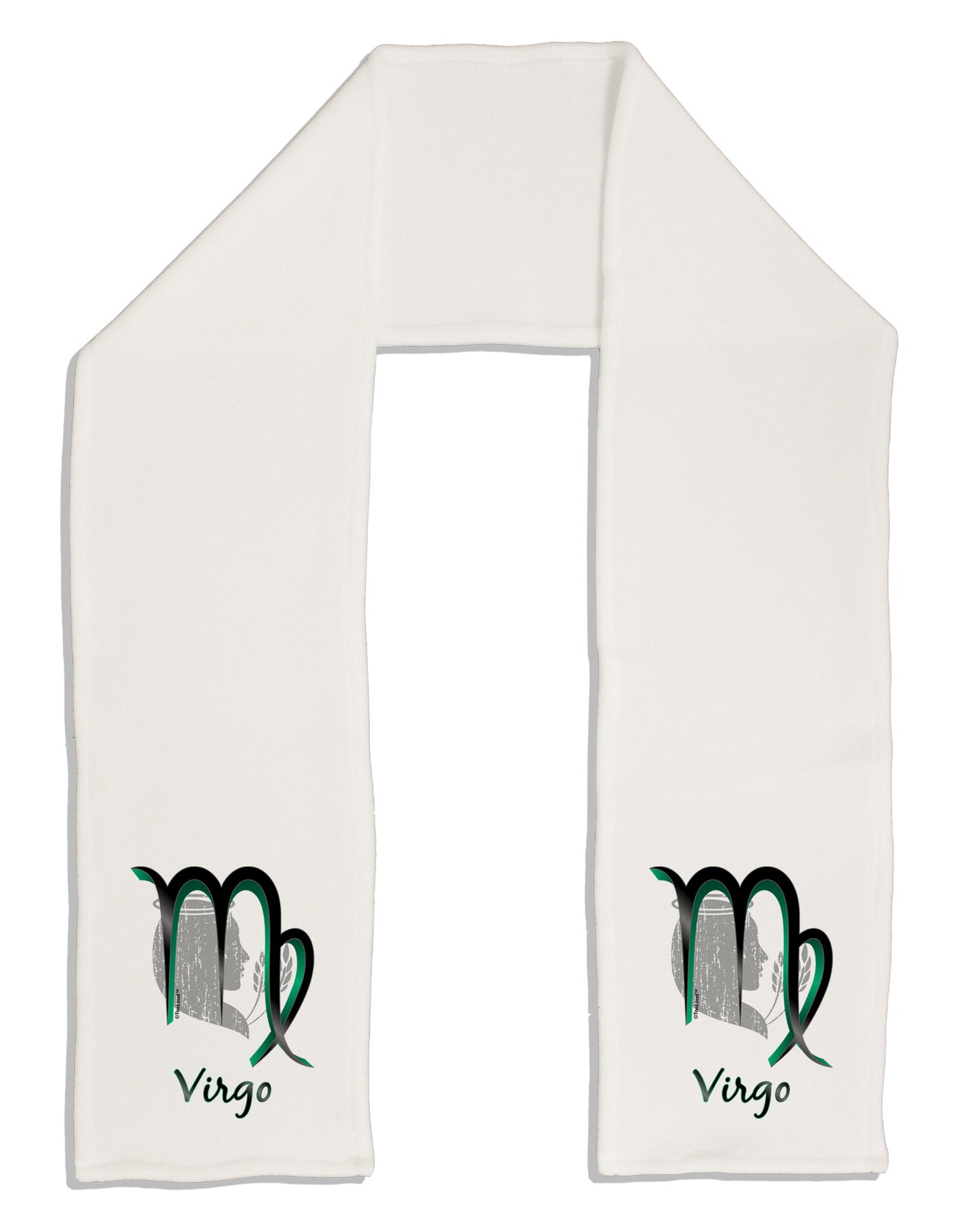 Virgo Symbol Adult Fleece 64" Scarf-TooLoud-White-One-Size-Adult-Davson Sales