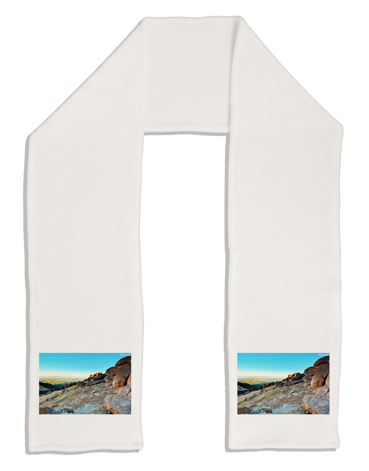 CO Rockies View Adult Fleece 64" Scarf-TooLoud-White-One-Size-Adult-Davson Sales