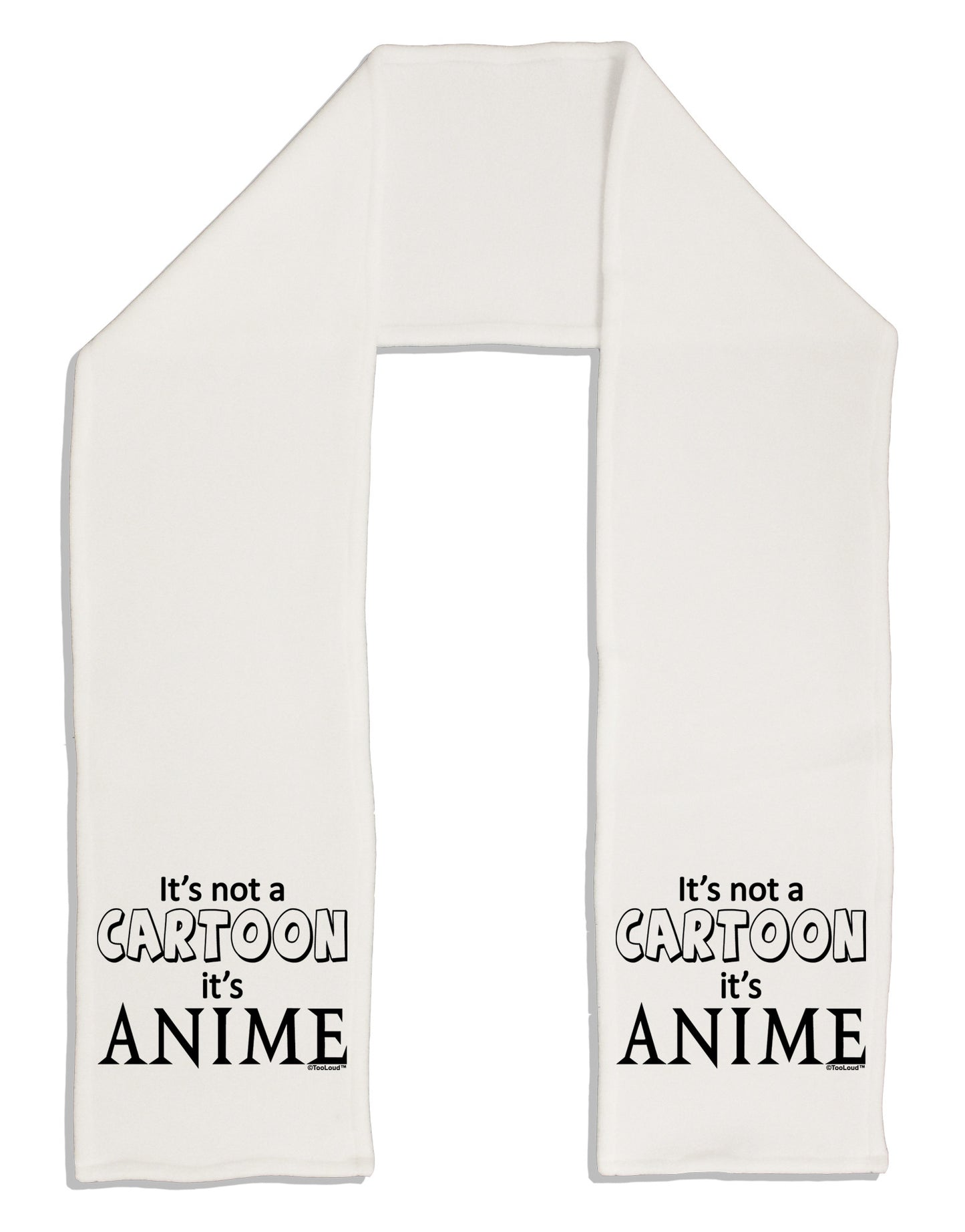 Not A Cartoon Text Adult Fleece 64" Scarf-TooLoud-White-One-Size-Adult-Davson Sales