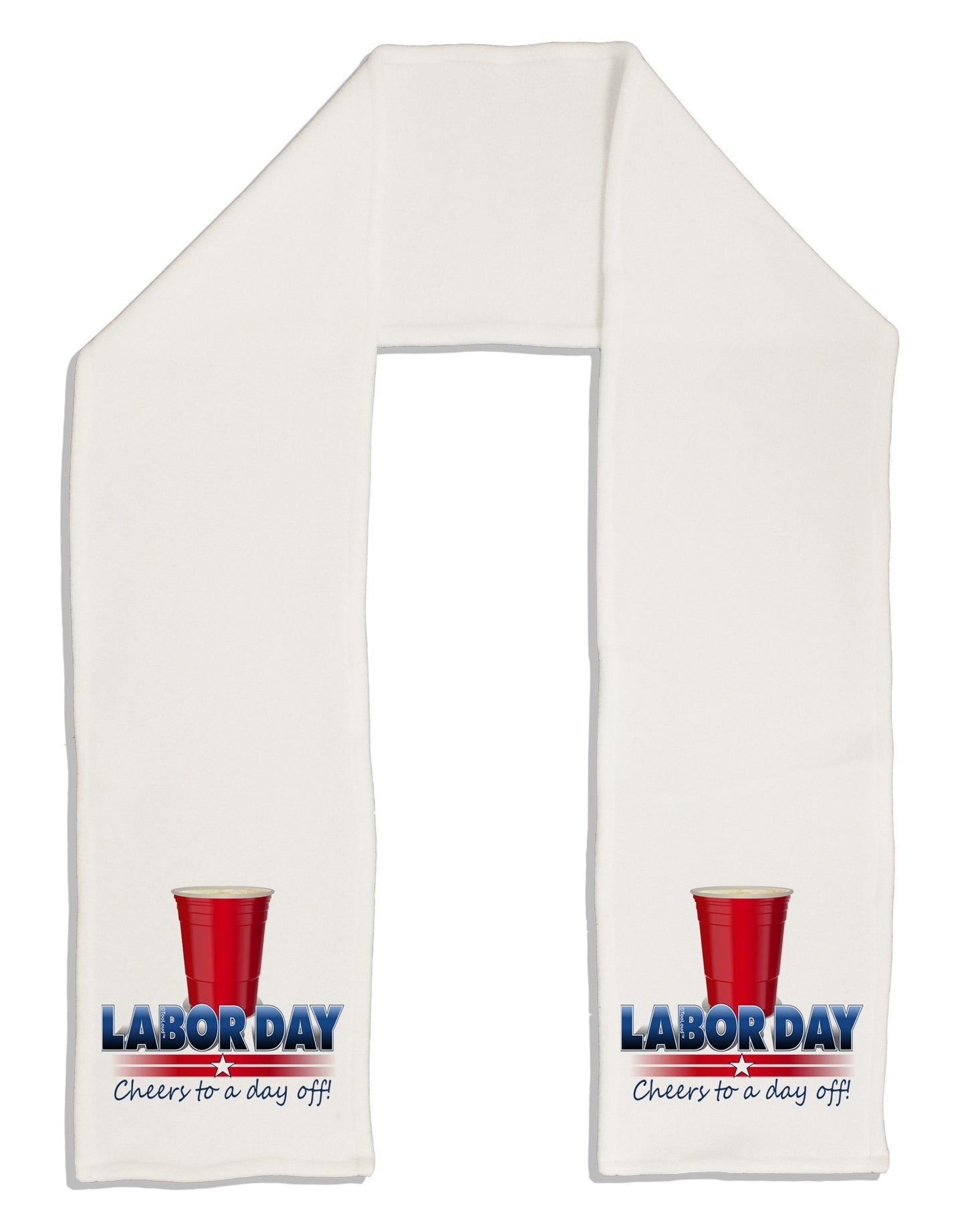 Labor Day - Cheers Adult Fleece 64" Scarf-TooLoud-White-One-Size-Adult-Davson Sales