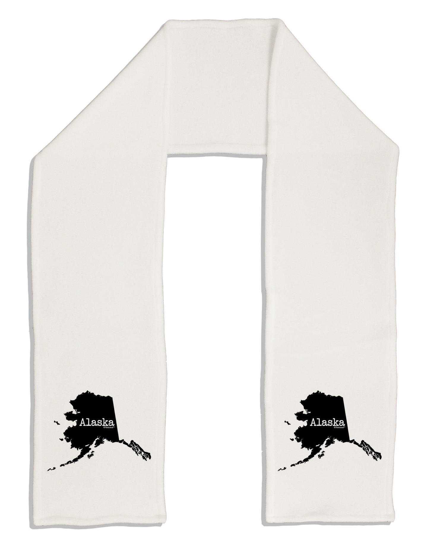 Alaska - United States Shape Adult Fleece 64" Scarf by TooLoud-TooLoud-White-One-Size-Adult-Davson Sales