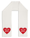 Proud Mom Heart Adult Fleece 64" Scarf-TooLoud-White-One-Size-Adult-Davson Sales