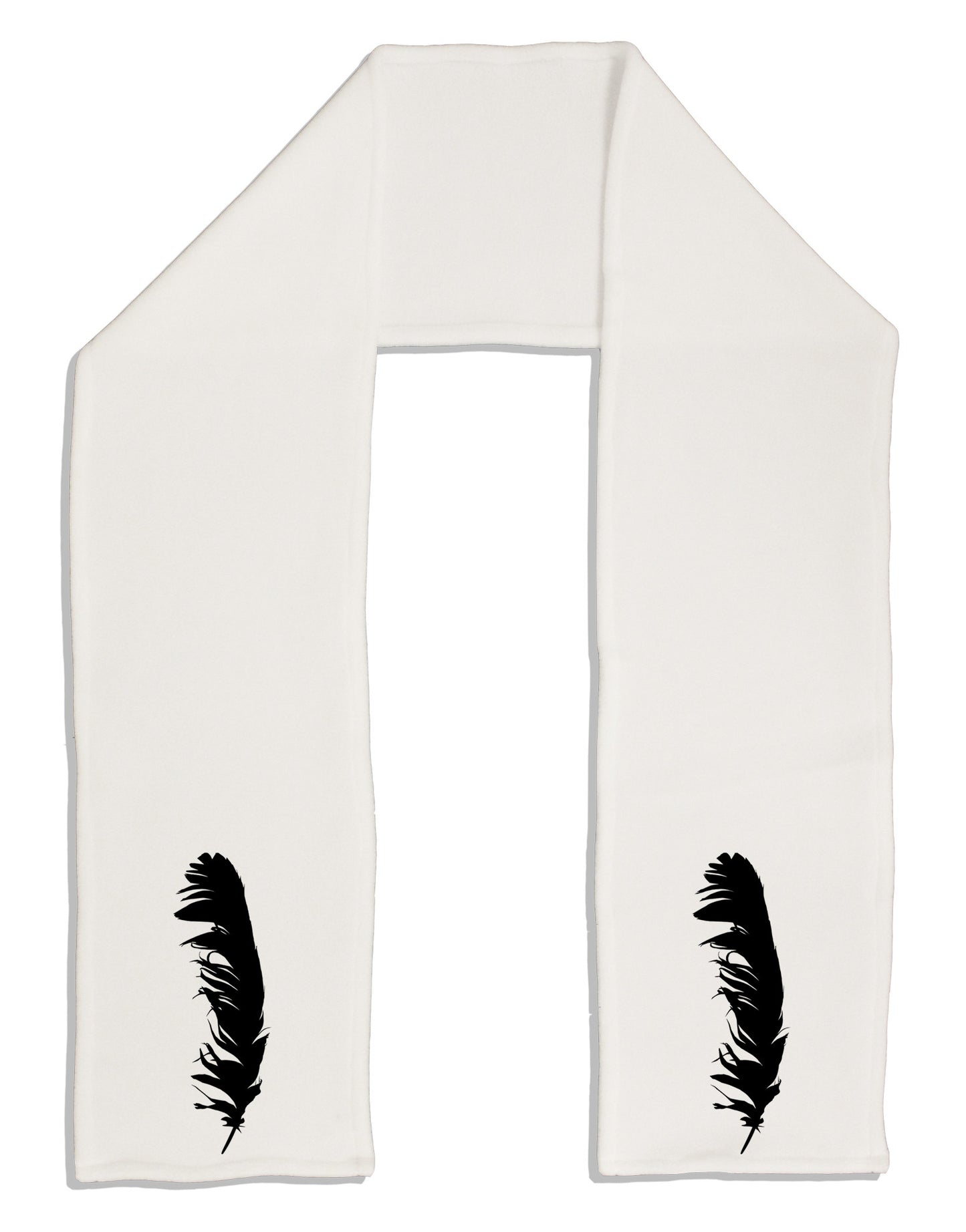 Black Feather Adult Fleece 64" Scarf-TooLoud-White-One-Size-Adult-Davson Sales