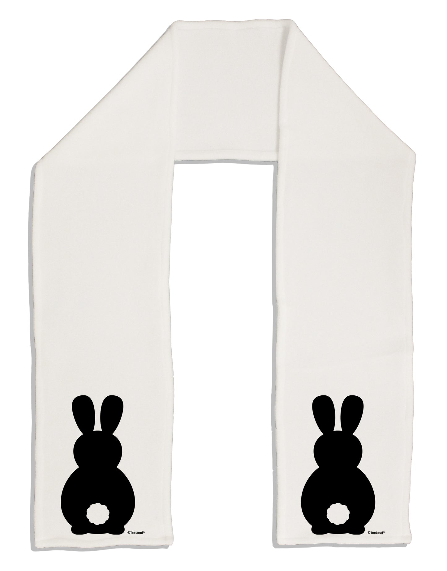 Cute Bunny Silhouette with Tail Adult Fleece 64" Scarf by TooLoud-TooLoud-White-One-Size-Adult-Davson Sales