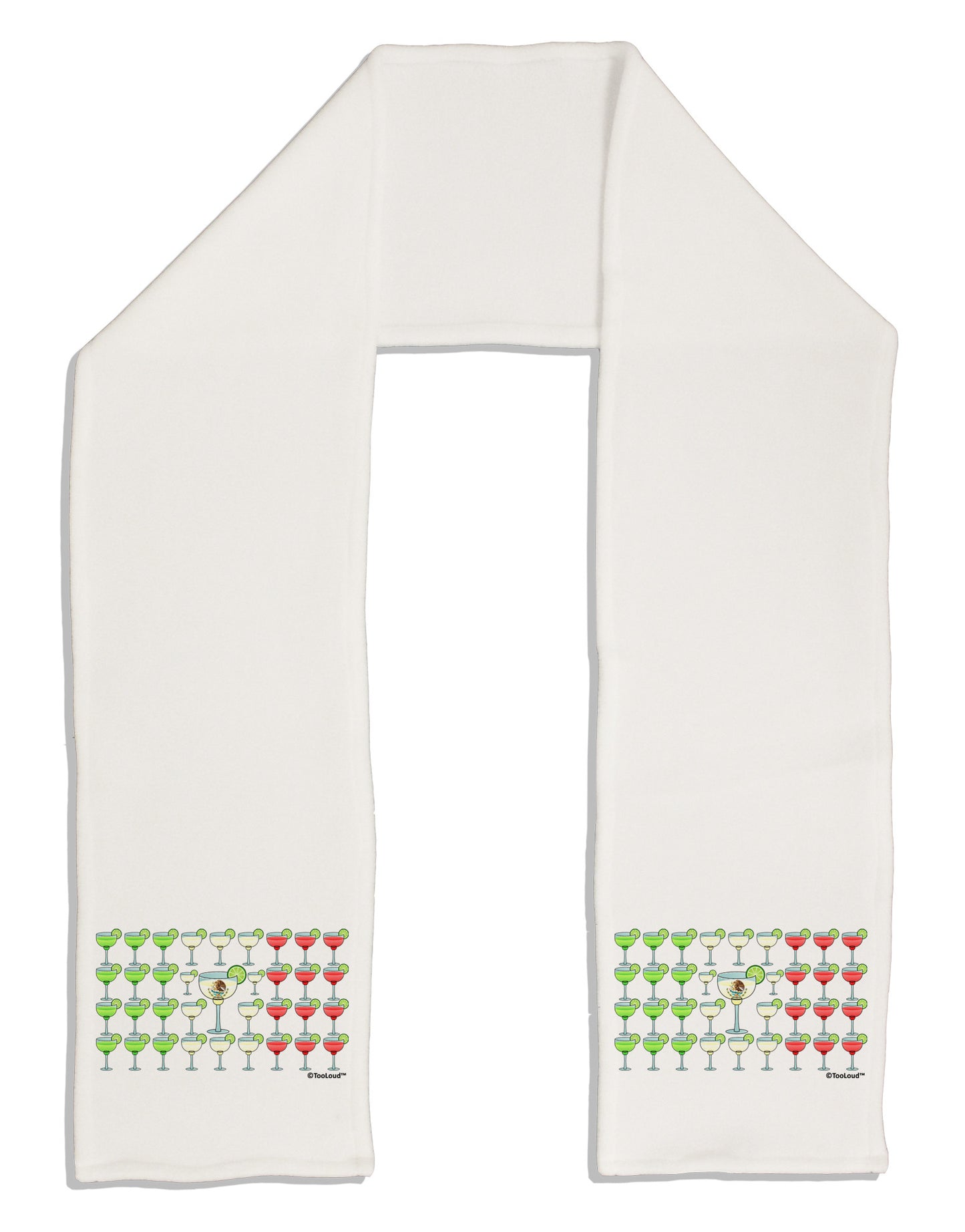 Mexican Flag of Margaritas Adult Fleece 64" Scarf by TooLoud-TooLoud-White-One-Size-Adult-Davson Sales