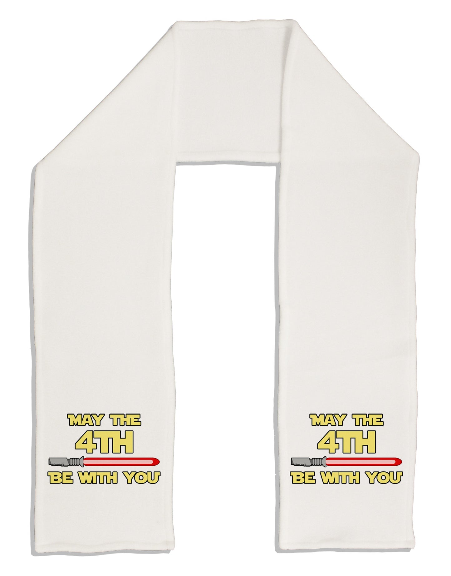4th Be With You Beam Sword Adult Fleece 64" Scarf-TooLoud-White-One-Size-Adult-Davson Sales