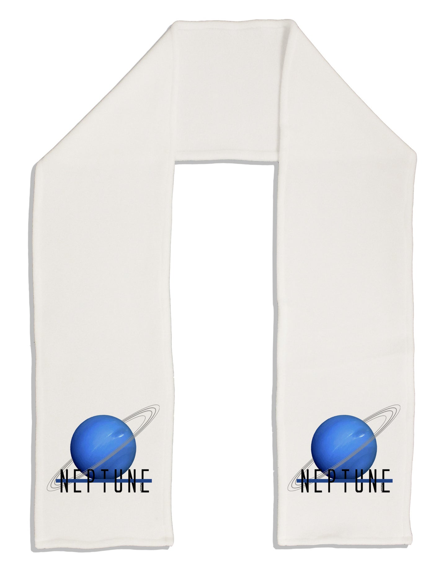 Planet Neptune Text Adult Fleece 64" Scarf-TooLoud-White-One-Size-Adult-Davson Sales