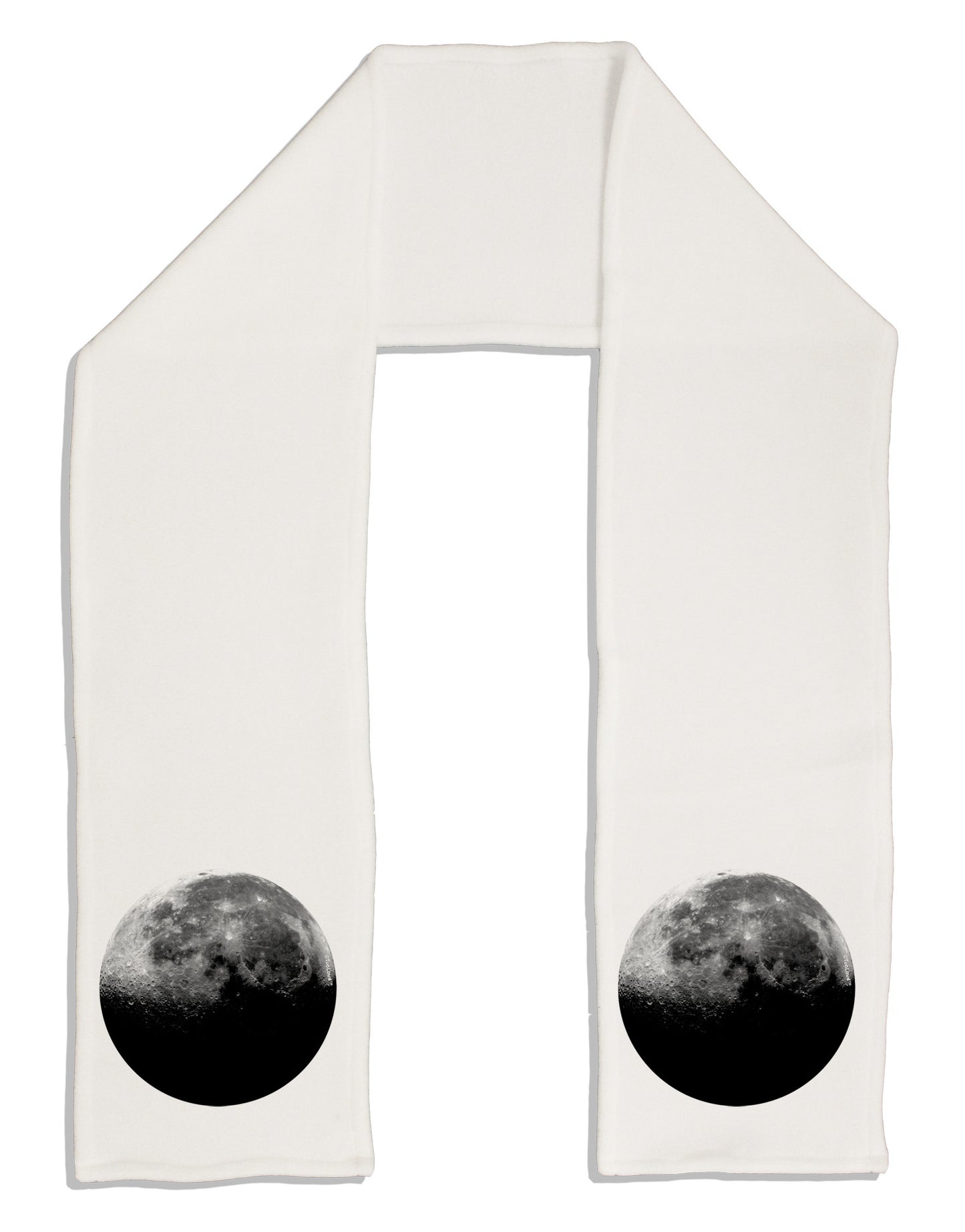 Moon of Earth Adult Fleece 64" Scarf-TooLoud-White-One-Size-Adult-Davson Sales