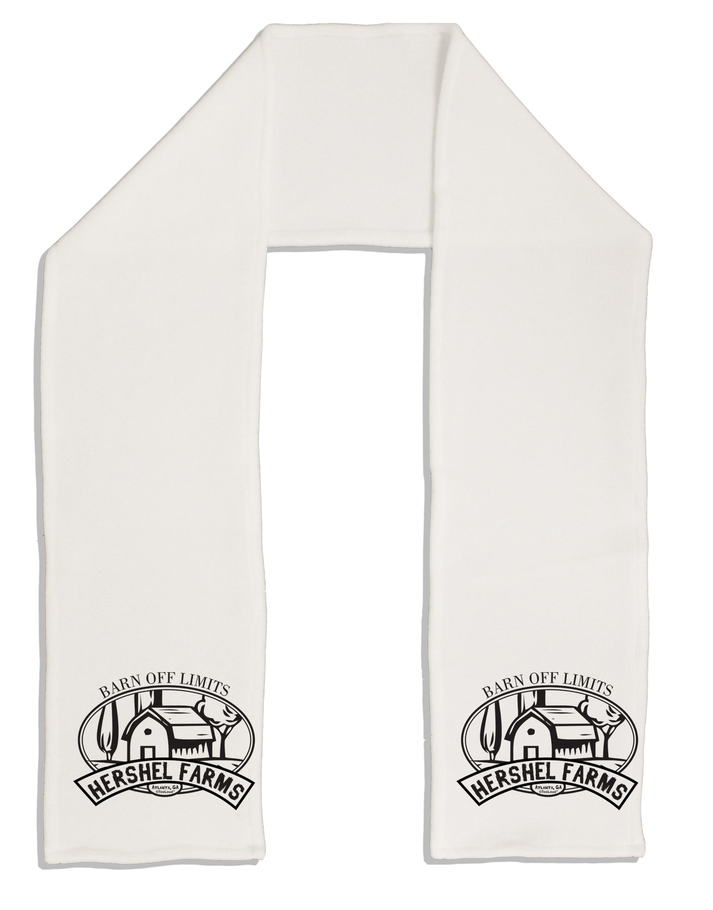 Hershel Farms Adult Fleece 64" Scarf by TooLoud-TooLoud-White-One-Size-Adult-Davson Sales