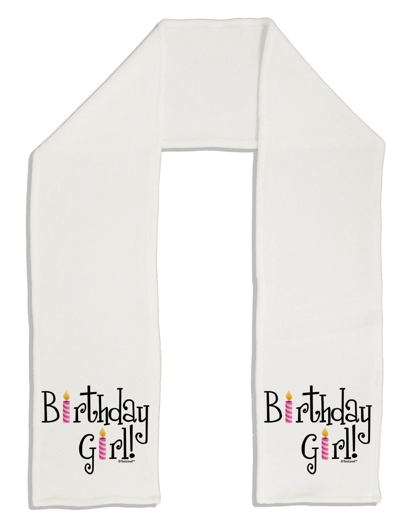 Birthday Girl - Birthday Candles Adult Fleece 64" Scarf by TooLoud-TooLoud-White-One-Size-Adult-Davson Sales