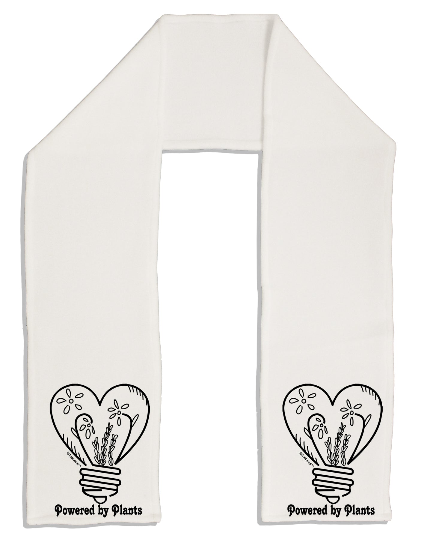 Powered by Plants Adult Fleece 64 Inch Scarf-Scarves-TooLoud-White-One-Size-Adult-Davson Sales