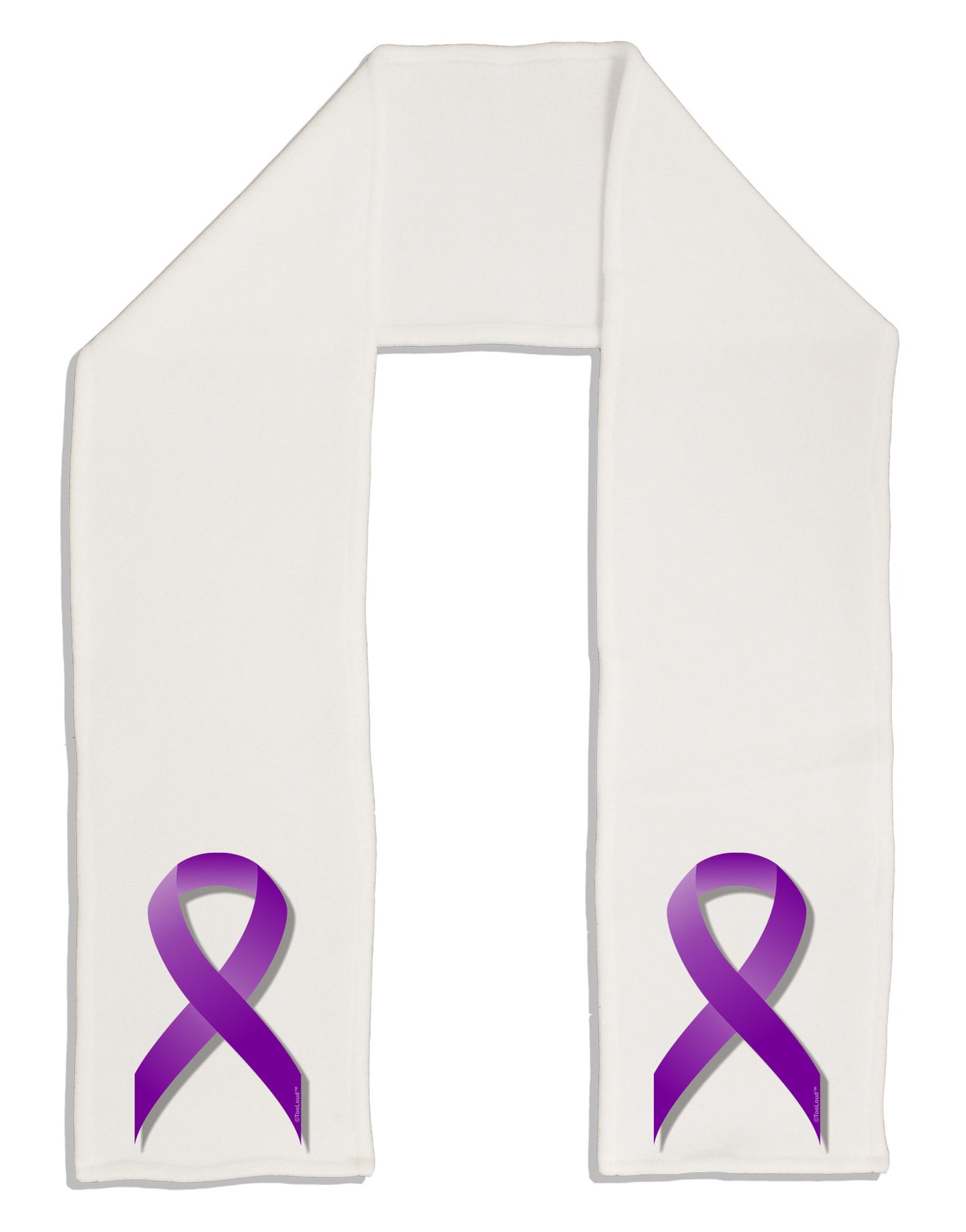 Crohn’s Disease Awareness Ribbon - Purple Adult Fleece 64" Scarf-TooLoud-White-One-Size-Adult-Davson Sales