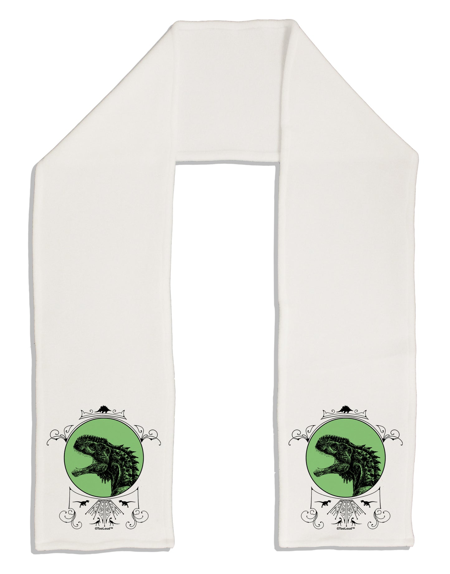 Jurassic Dinosaur Face Adult Fleece 64" Scarf by TooLoud-TooLoud-White-One-Size-Adult-Davson Sales