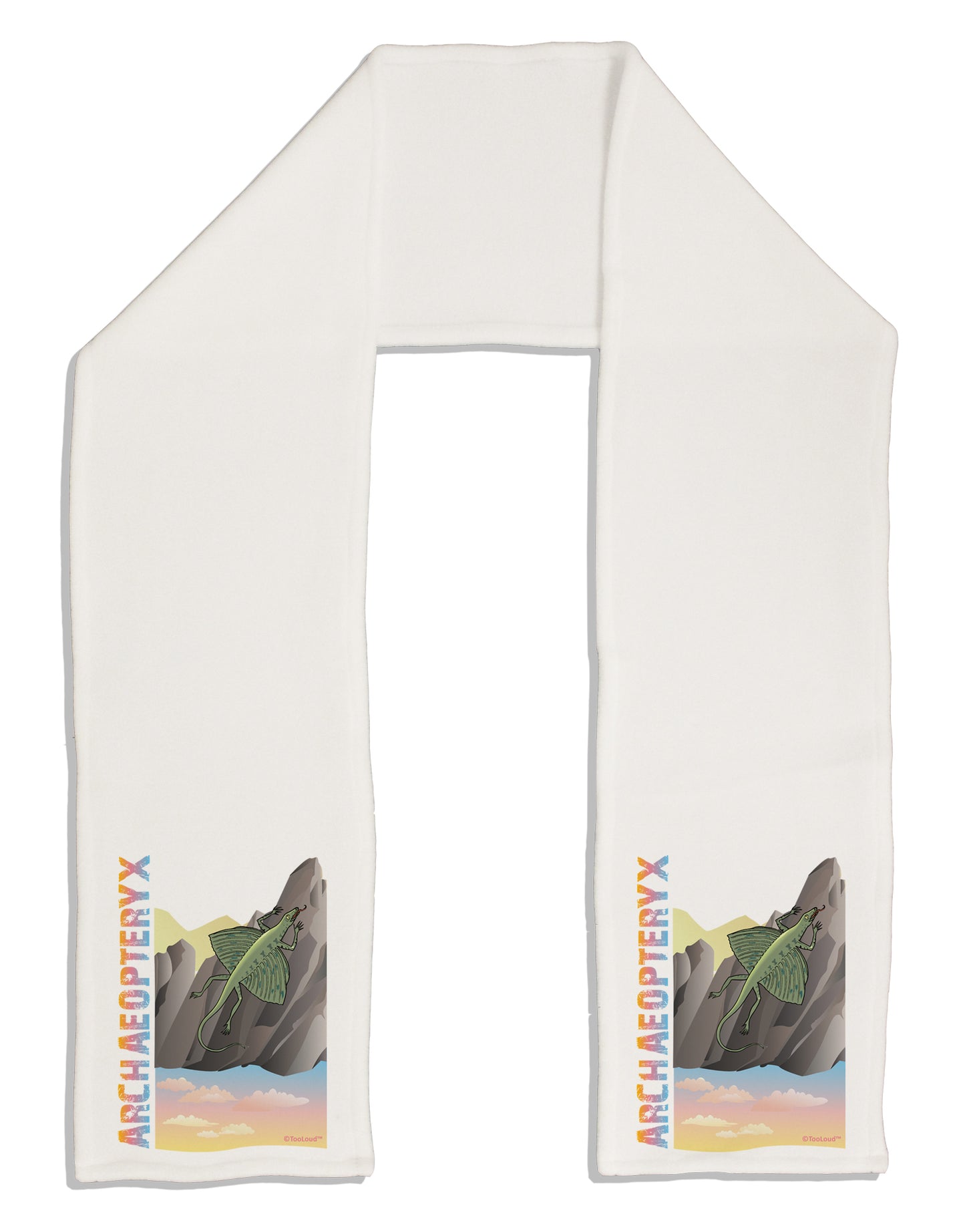 Archaopteryx - With Name Adult Fleece 64" Scarf by TooLoud-TooLoud-White-One-Size-Adult-Davson Sales