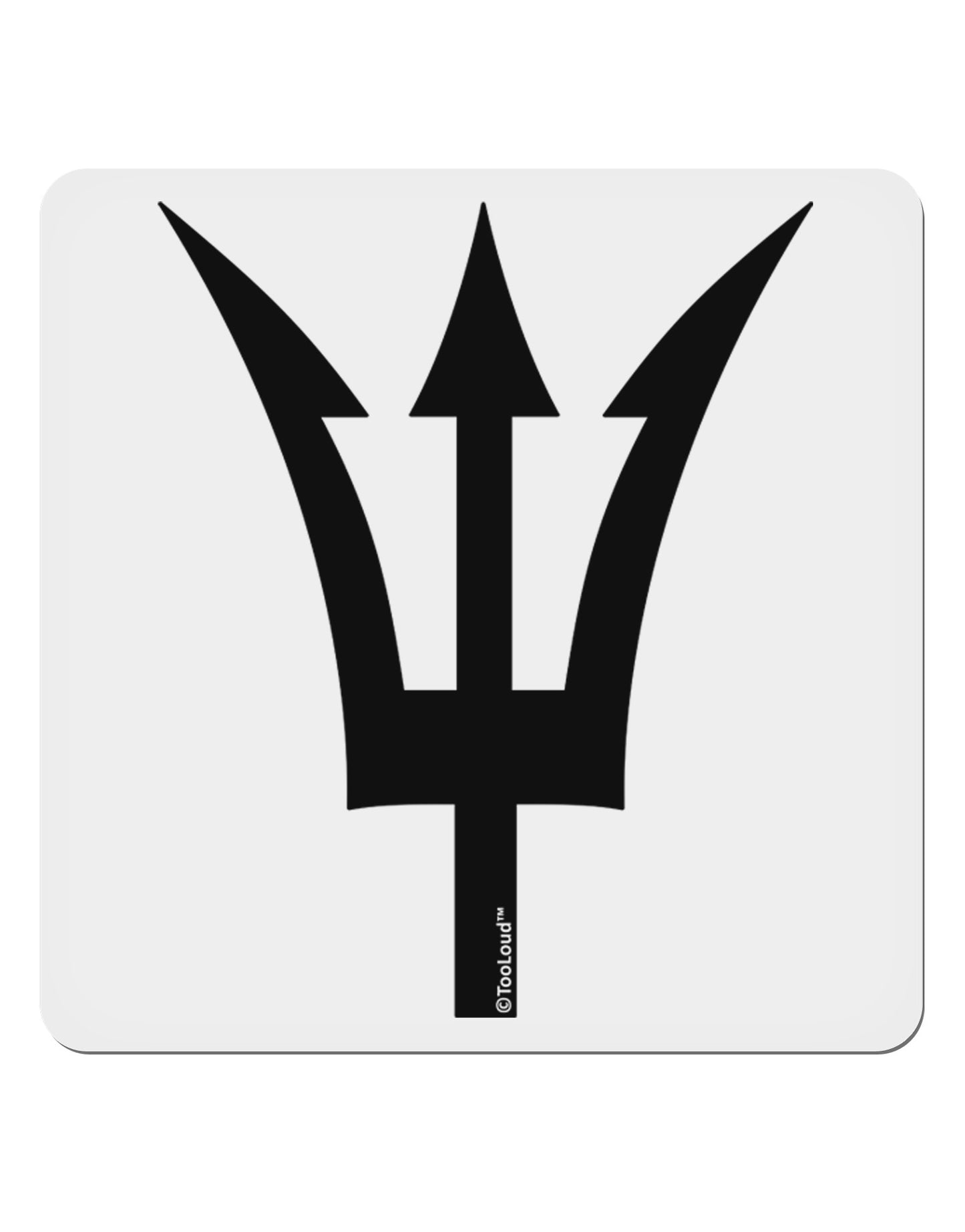 Trident of Poseidon 4x4" Square Sticker 4 Pieces-Stickers-TooLoud-White-Davson Sales