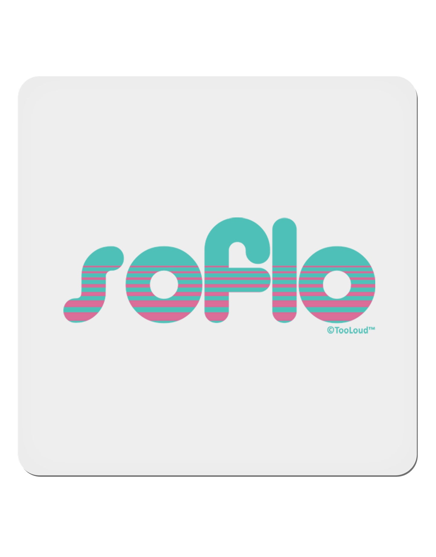 SoFlo - South Beach Style Design 4x4" Square Sticker 4 Pieces-Stickers-TooLoud-White-Davson Sales