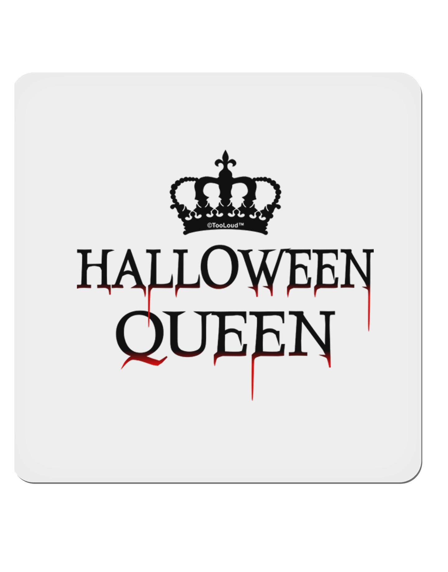 Halloween Queen 4x4" Square Sticker-Stickers-TooLoud-1-Davson Sales